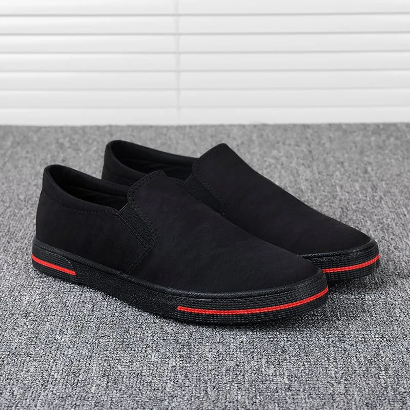 Advbridge Canvas Shoes Men's Sneakers Breathable Ultra-light Loafers Slip-On Mens Casual Shoes Hot Sale Summer Walking Flat Shoes