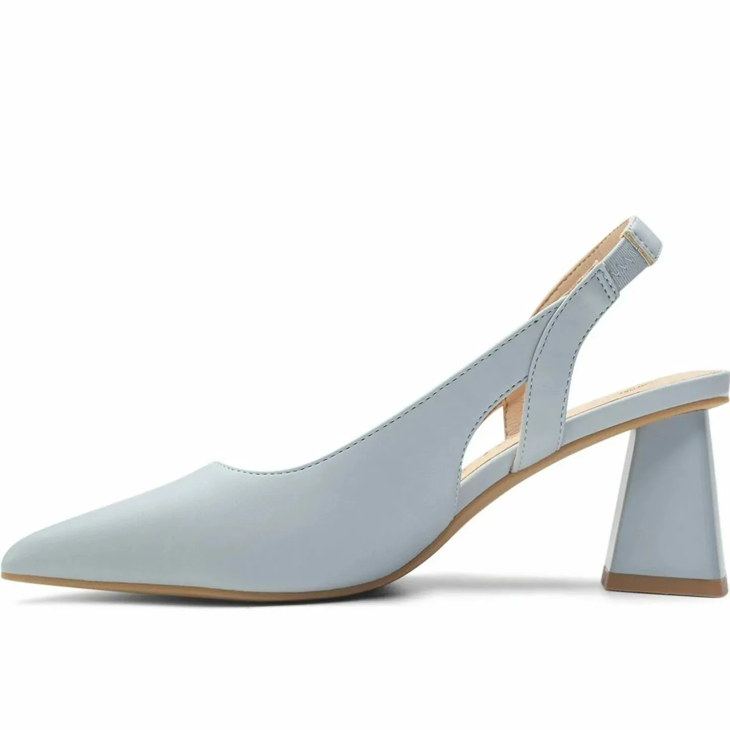 Betsy Light Blue Pointed Court Shoe