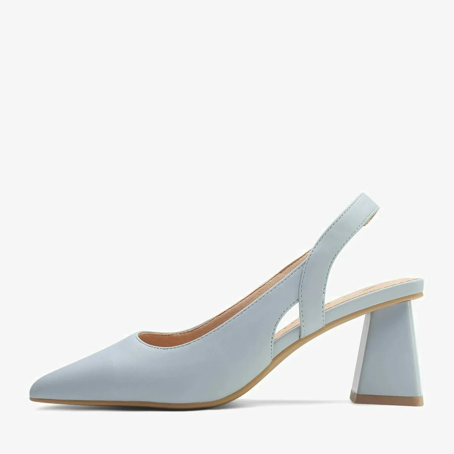 Betsy Light Blue Pointed Court Shoe