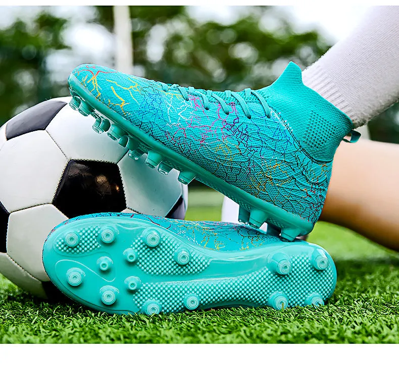 Camouflage High-Top Soccer Cleats for Kids, Factory Direct