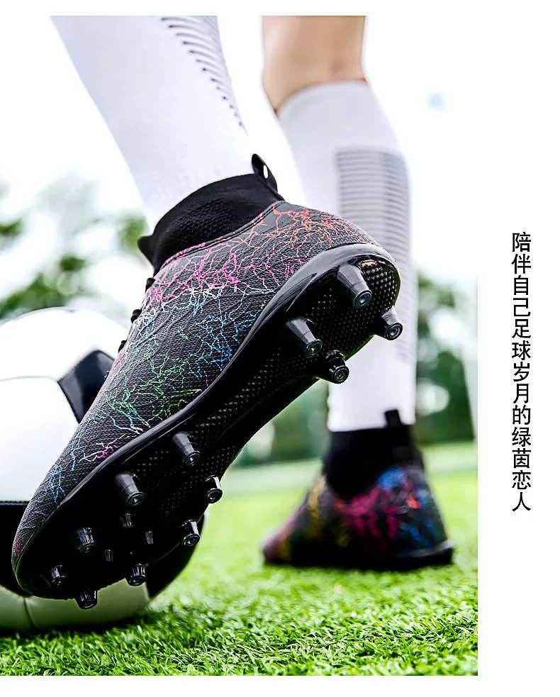 Camouflage High-Top Soccer Cleats for Kids, Factory Direct