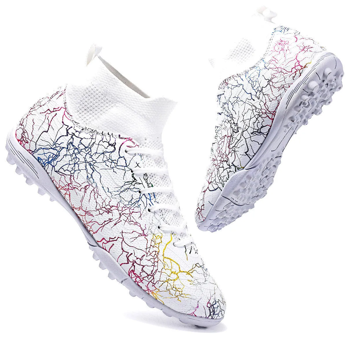 Camouflage High-Top Soccer Cleats for Kids, Factory Direct