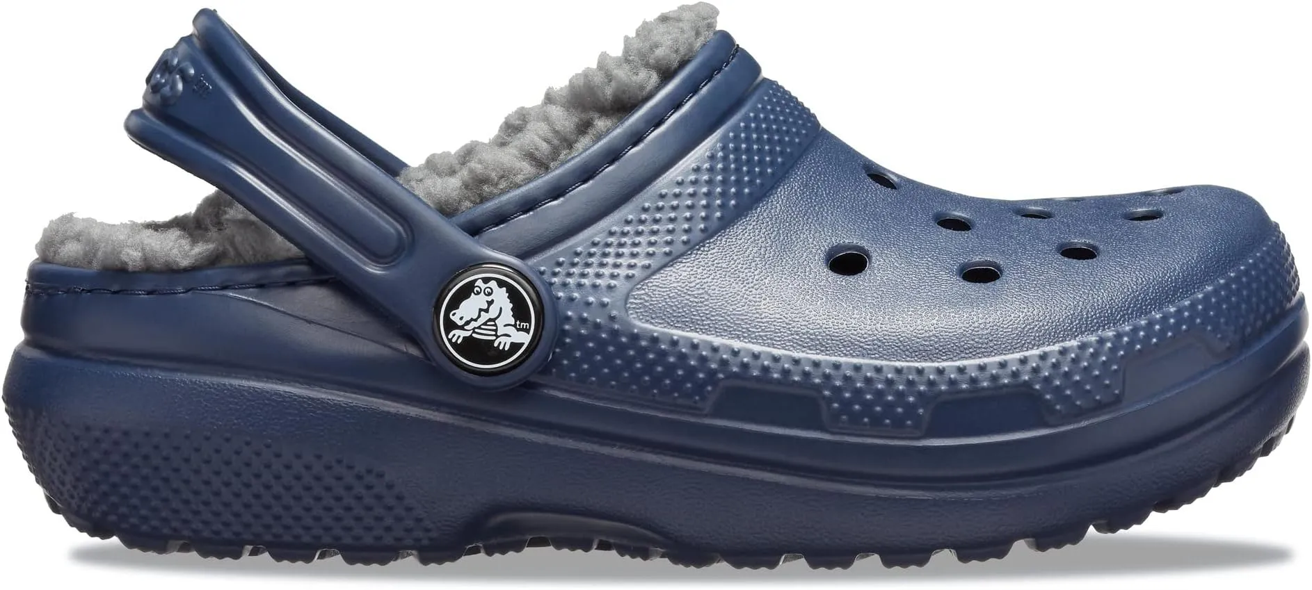 Classic Lined Clog Crocs, Navy/Charcoal