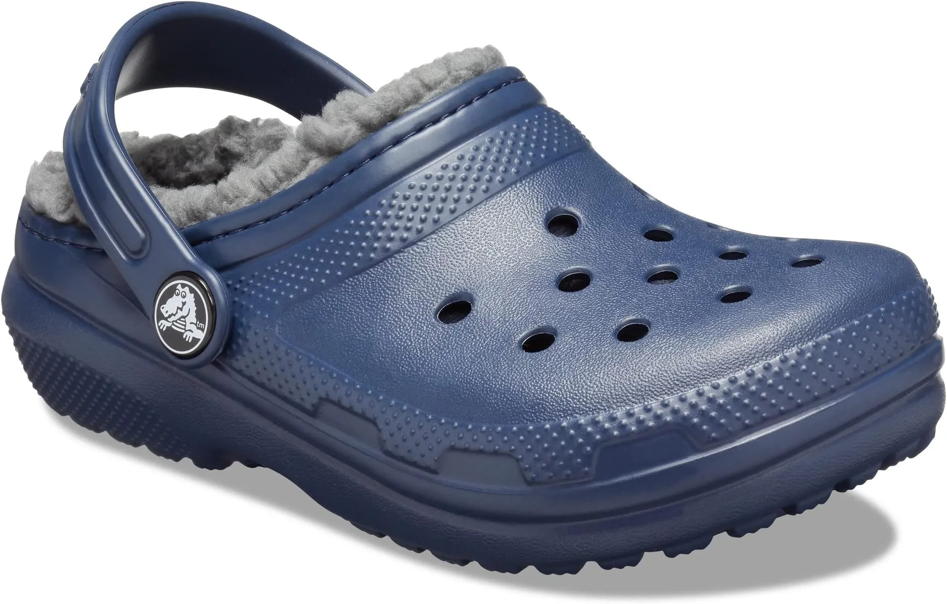 Classic Lined Clog Crocs, Navy/Charcoal