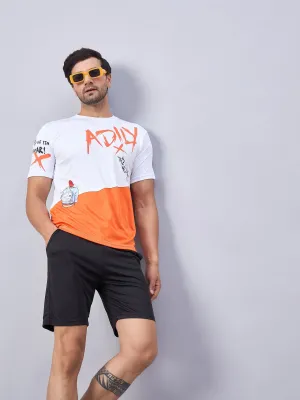 Colorblock Men Orange Coord-Set 1