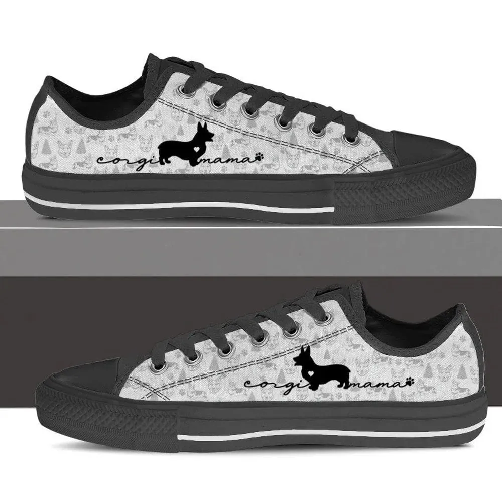 Corgi Low Top Shoes, Dog Printed Shoes, Canvas Shoes For Men, Women