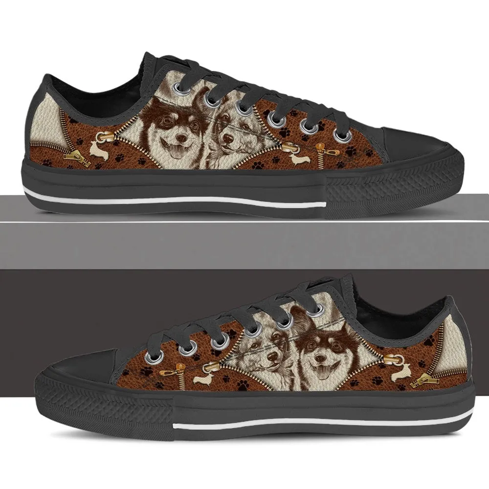 Corgi Low Top Shoes - Low Top Sneaker - Dog Walking Shoes Men Women, Dog Printed Shoes, Canvas Shoes For Men, Women