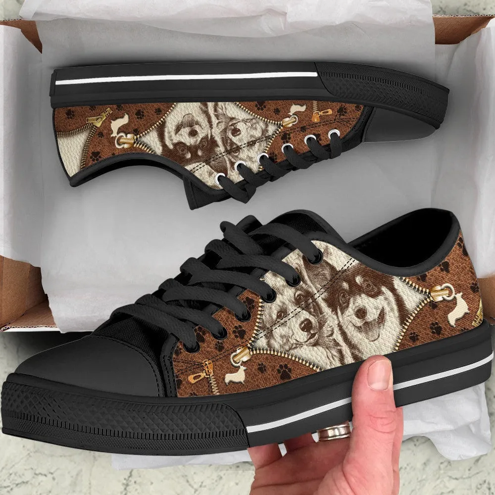 Corgi Low Top Shoes - Low Top Sneaker - Dog Walking Shoes Men Women, Dog Printed Shoes, Canvas Shoes For Men, Women