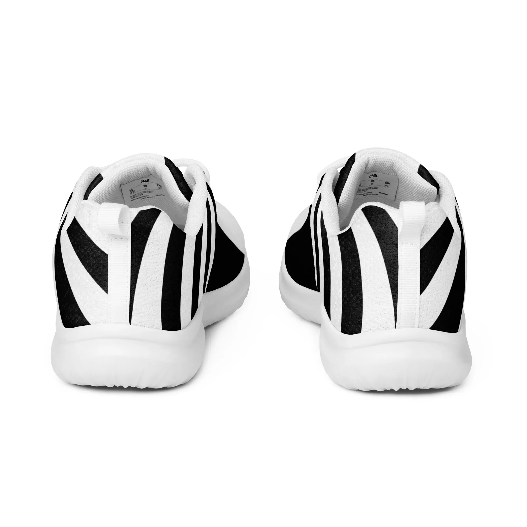 DASH Zebra Men’s Athletic Shoes Lightweight Breathable Design by IOBI Original Apparel