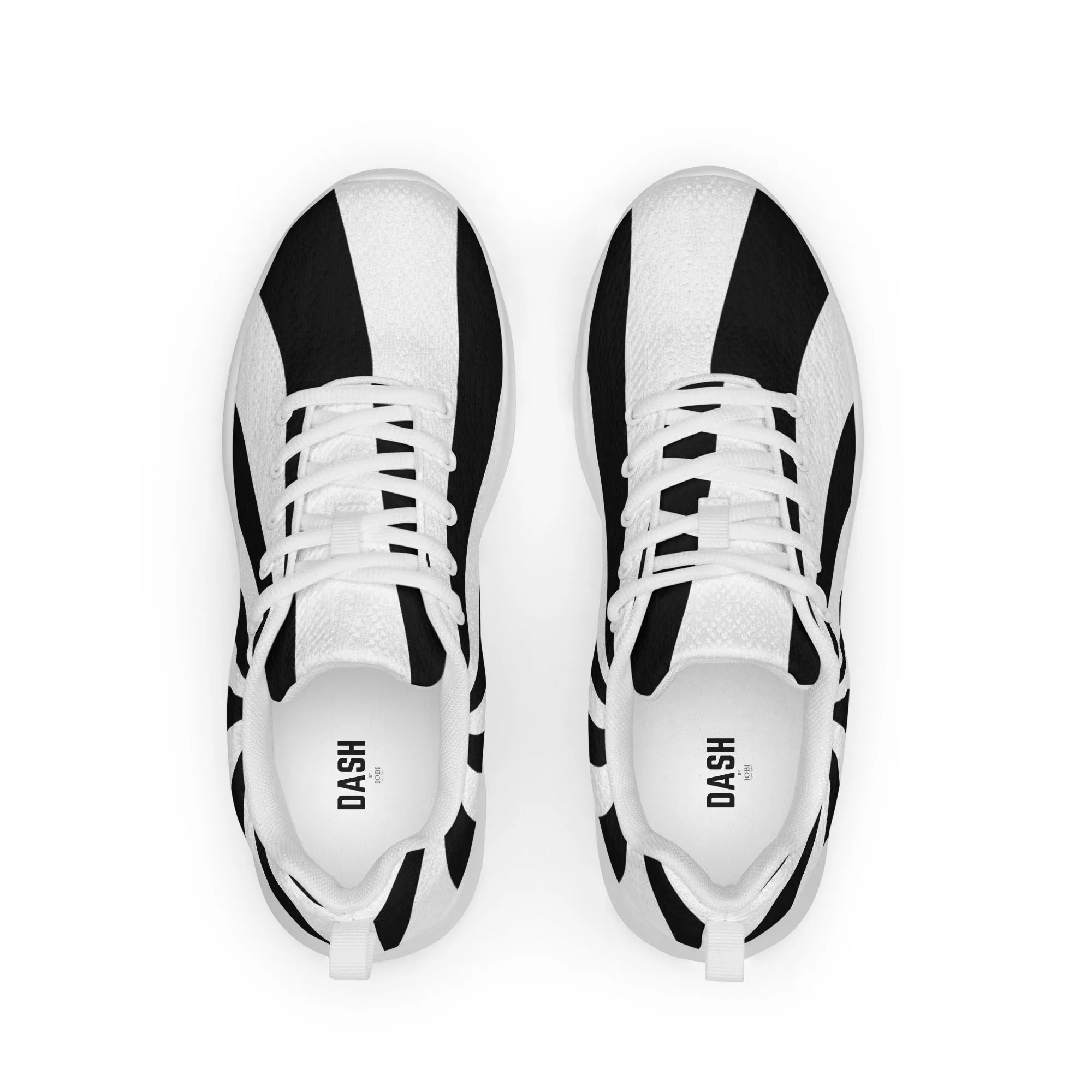 DASH Zebra Men’s Athletic Shoes Lightweight Breathable Design by IOBI Original Apparel