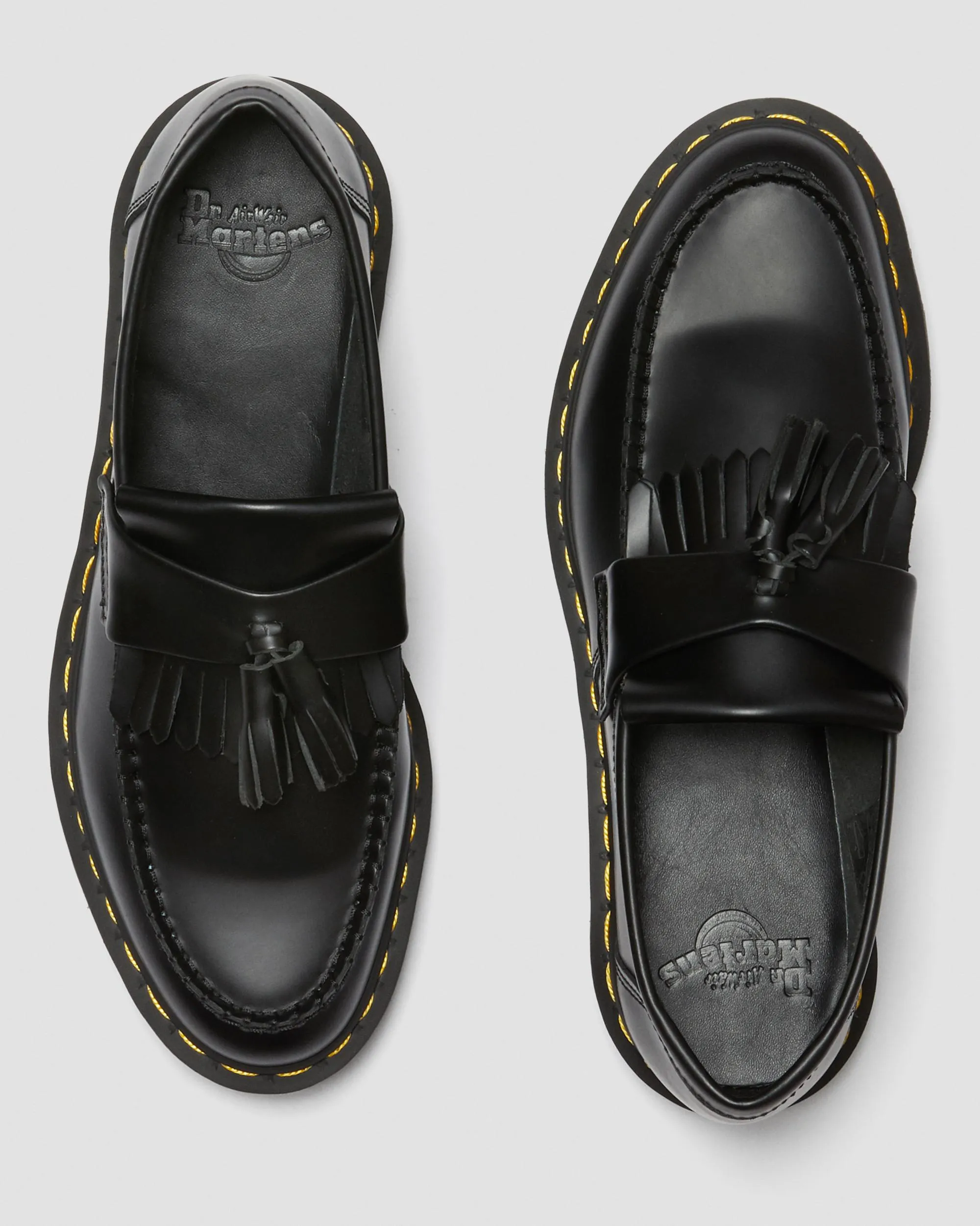 Dr. Adrian yellow leather tassel loafers. Martens