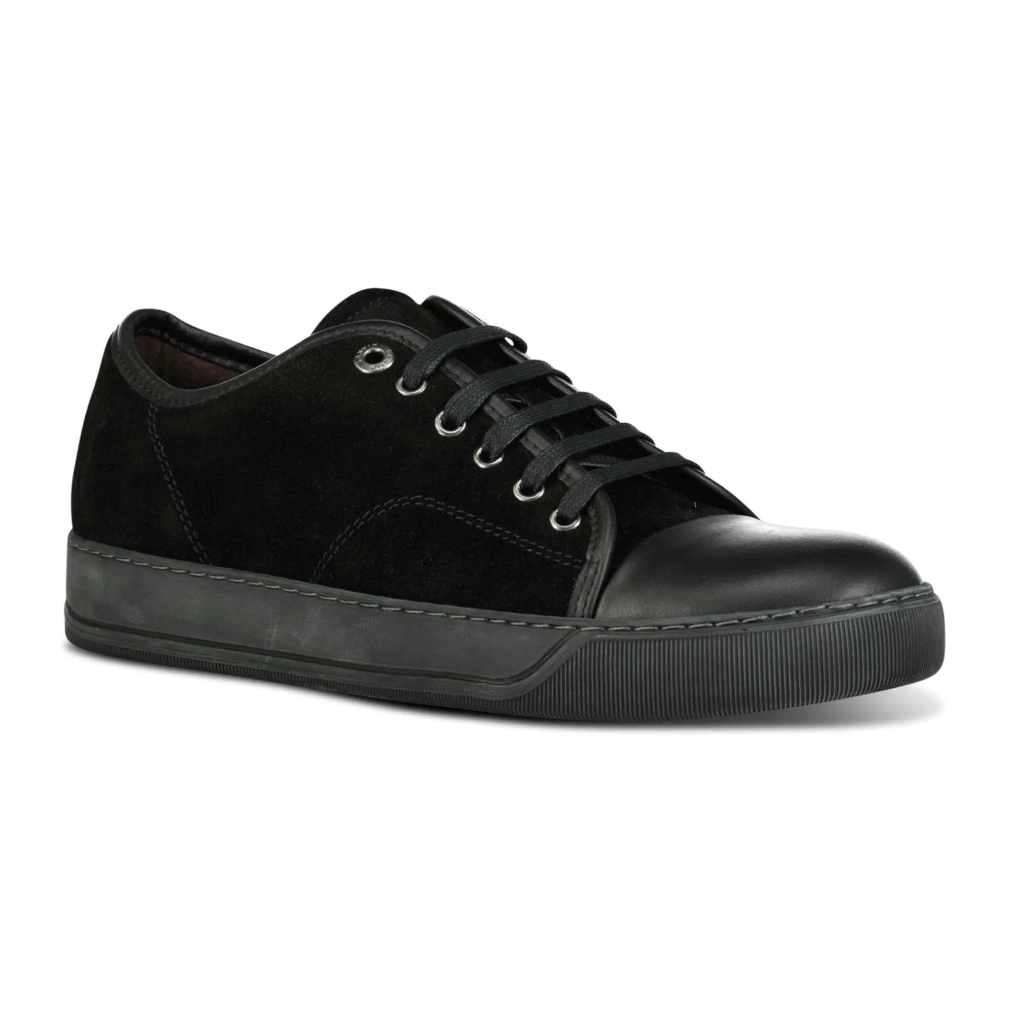 LANVIN Low-Top Patent Toe Trainer Black