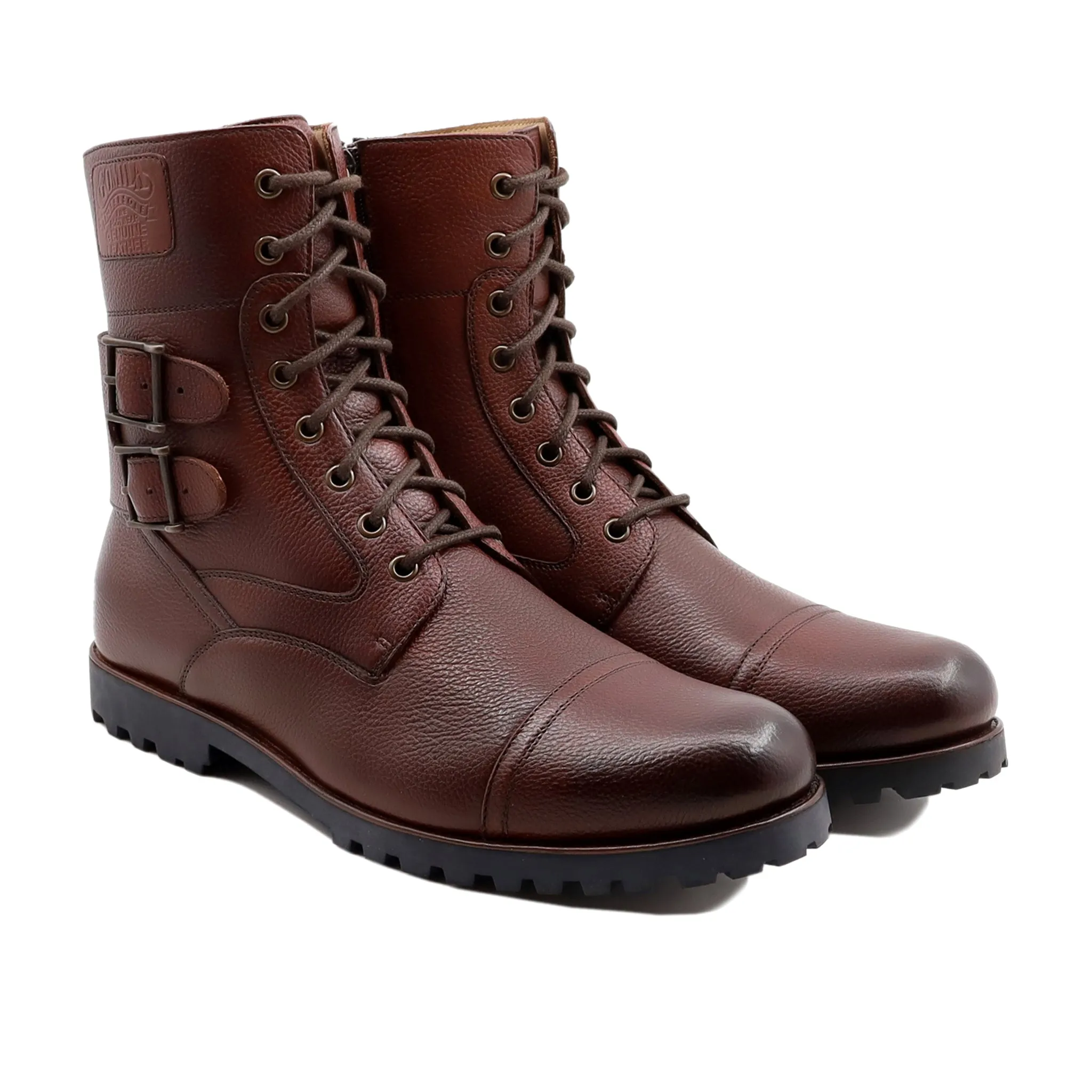 Maseru - Men's Oxblood Pebble Grain Leather Boot