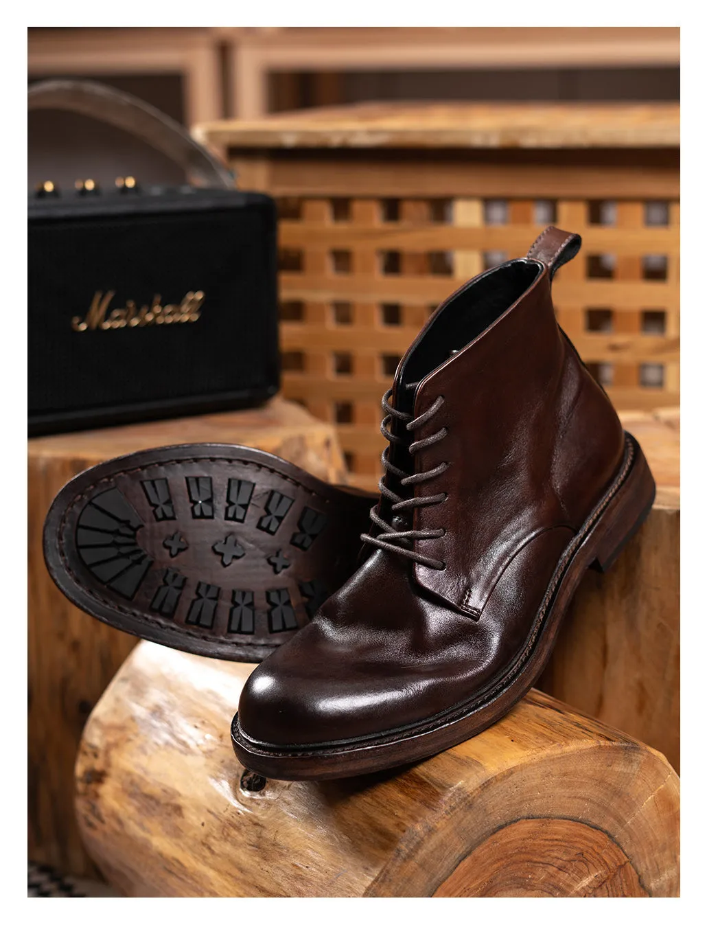 Men's Leather Dress Boots