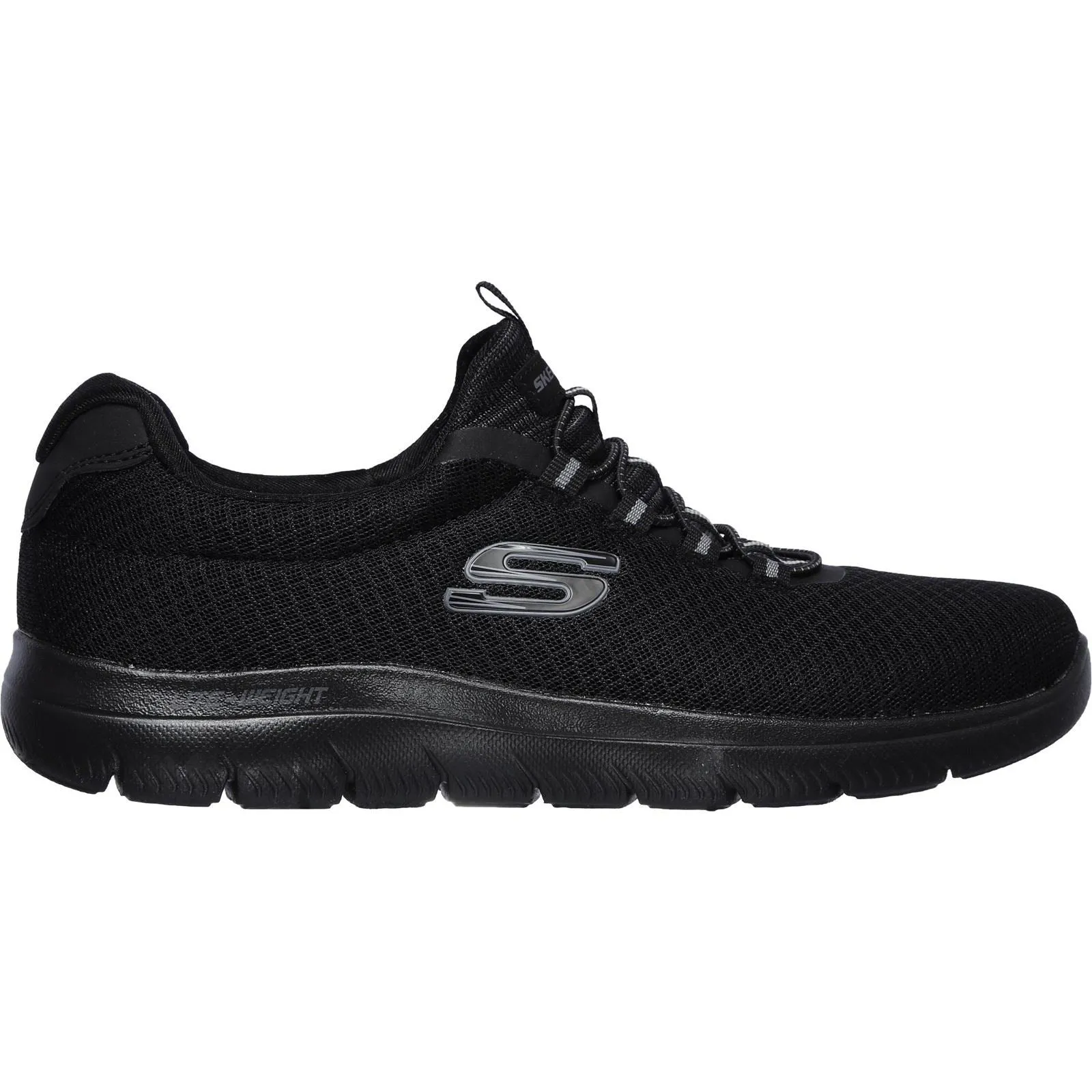 Men's Wide Fit Skechers 52811 Summits Slip On Sports Sneakers - Black