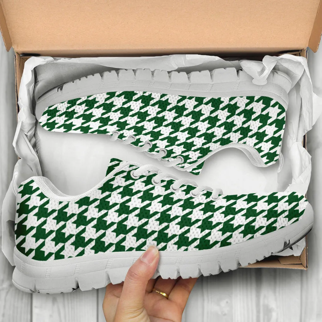 Mesh Sneaker_Dark Green on White_HT Pattern