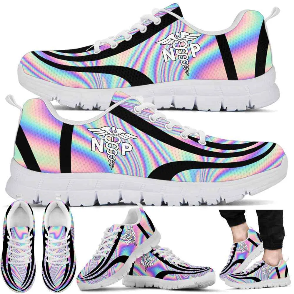 Nurse Sneaker, Nurse Practitioner Sneakers Gym Running Shoes, Gift For Women And Men, Rainbow Color Nurse Shose, Best Shoes For Nurses