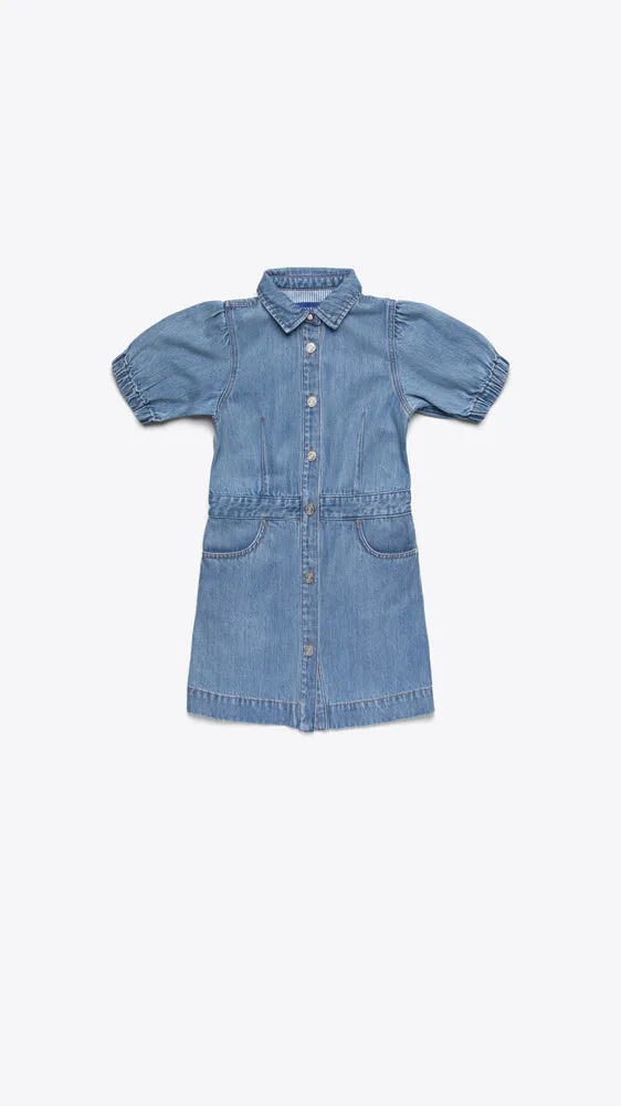 Short Sleeve Denim Dress