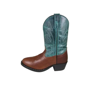 Smokey Mountain Kid's Nashville Brown & Green Boots