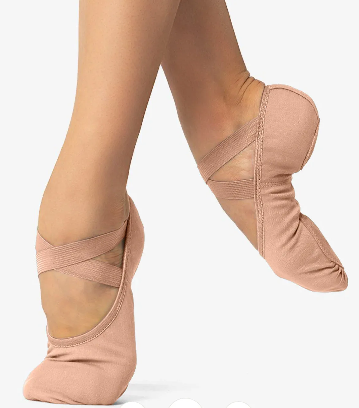 So Danca SD16 Stretch Canvas Split Sole Ballet Shoe **LIGHT PINK**