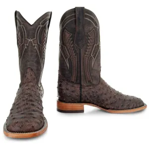 Soto Boots Mens Out of the Wild Brown Ostrich Print Boots H50031