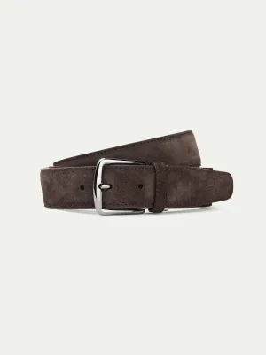 Warm Grey Suede Leather Belt