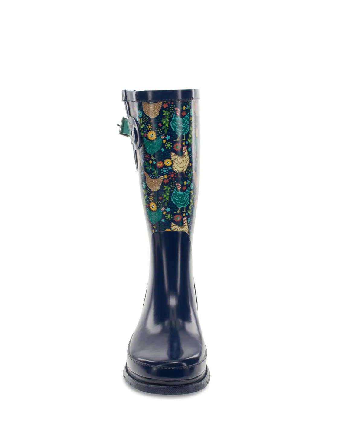 Women's Chicken Scratch Tall Rain Boot - Navy