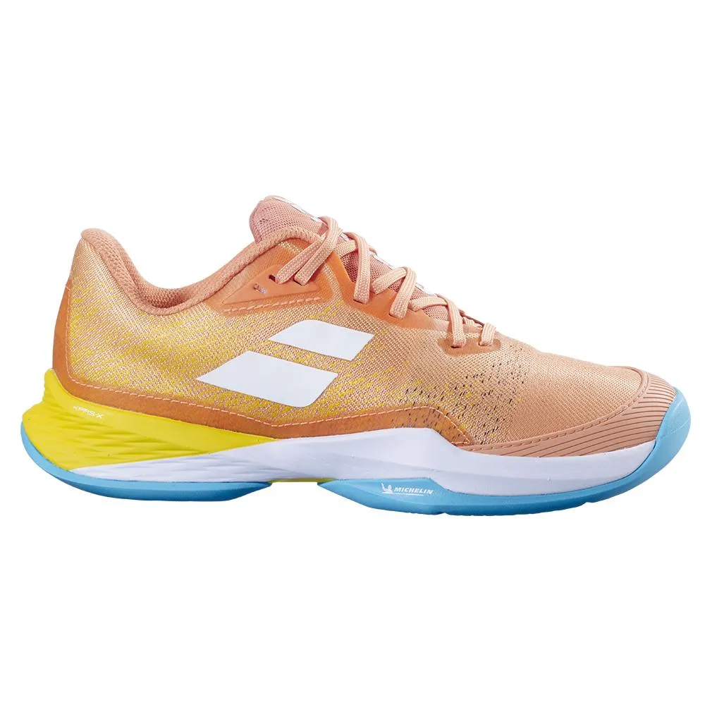 Women's Jet Mach 3 All Court Tennis Shoes Coral and Gold Fusion