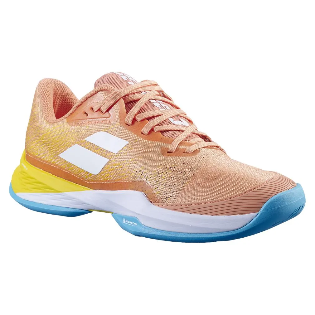 Women's Jet Mach 3 All Court Tennis Shoes Coral and Gold Fusion