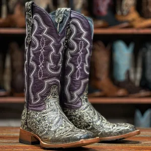 Women's Stamped Tooled Boots